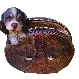 King Cavalier Spaniel Dog In Canteen Bag Spring Decor
